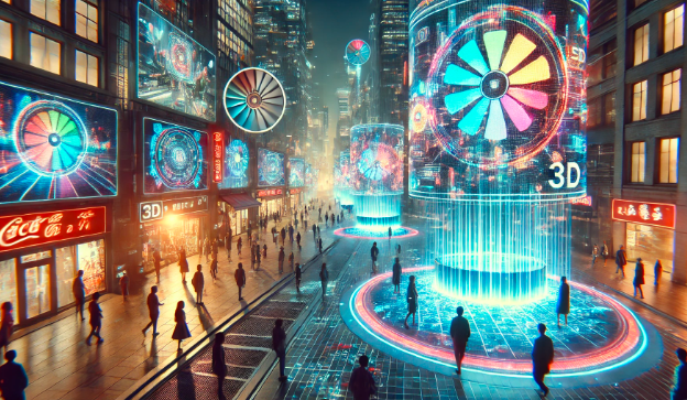 how to create content for 3d projection fan